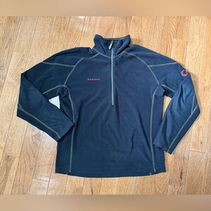 Mammut Black Fleece Pullover with Subtle Stitch Detail